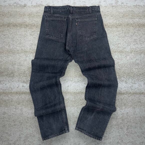 Vintage Levis 505 Jeans Regular Straight Leg Smoke Black Wash Made in USA 90s